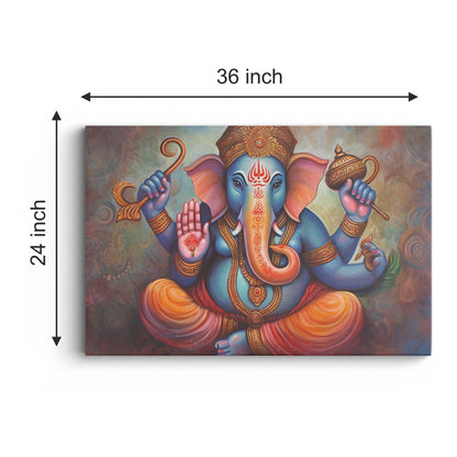 Lord Ganesh Canvas wall painting