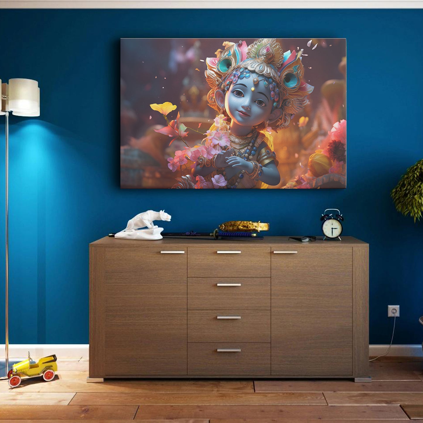 Lord krishna Child Canvas wall painting