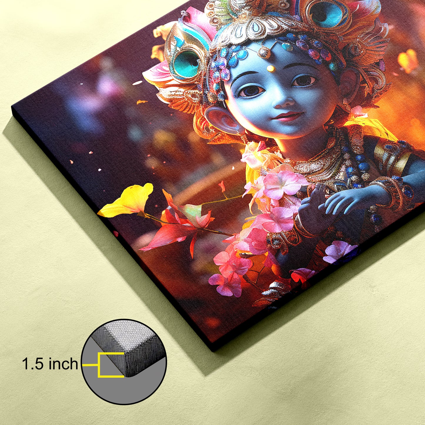 Lord krishna Child Canvas wall painting