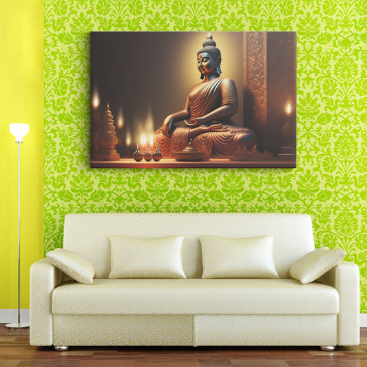 Lord Buddha Canvas wall painting