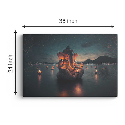 Lord Ganesh Canvas wall painting