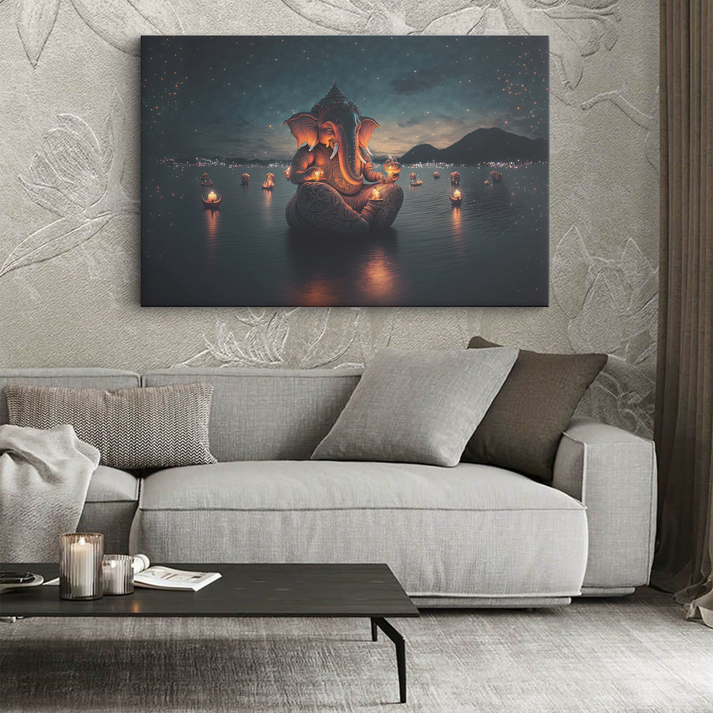 Lord Ganesh Canvas wall painting