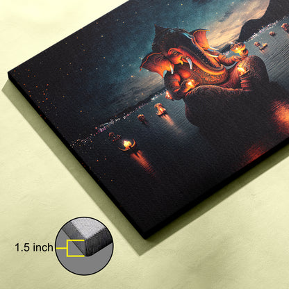 Lord Ganesh Canvas wall painting