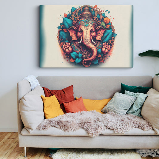 Lord Ganpati Canvas wall painting