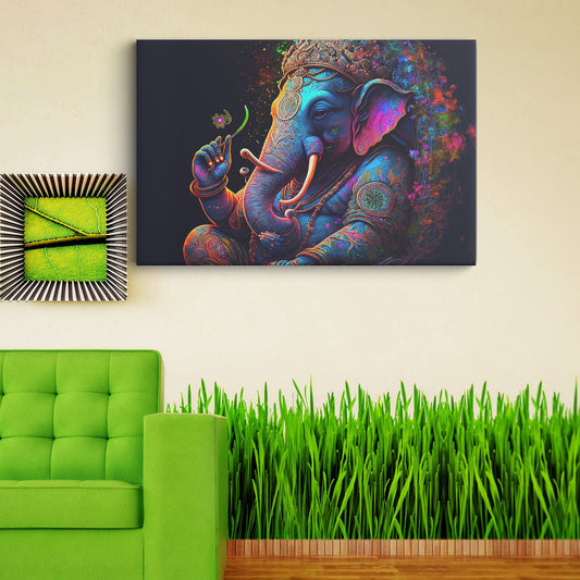 Lord Ganesh ji Canvas wall painting