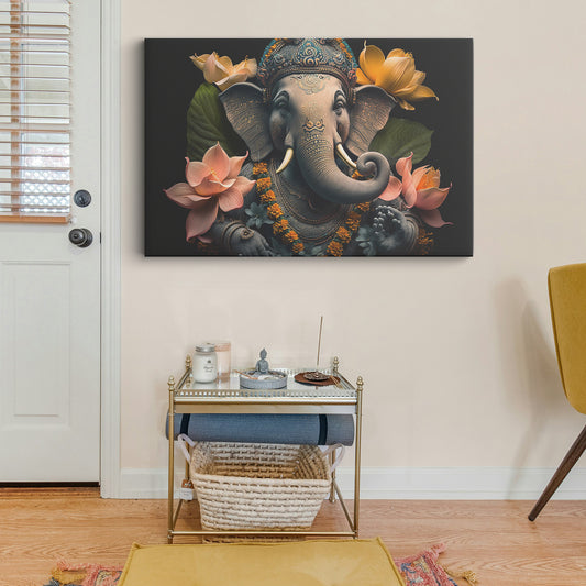 Lord Ganesh ji Canvas wall painting