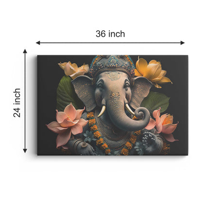Lord Ganesh ji Canvas wall painting