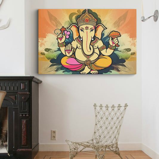 Lord Ganesh ji Canvas wall painting
