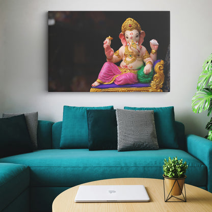 Lord Ganesh Canvas wall painting