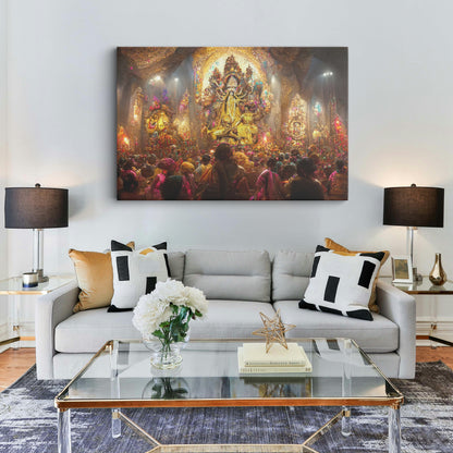 Lord Durga puja Canvas wall painting