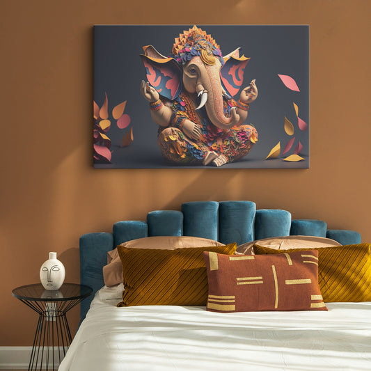 Lord Ganesh Ji Canvas wall painting