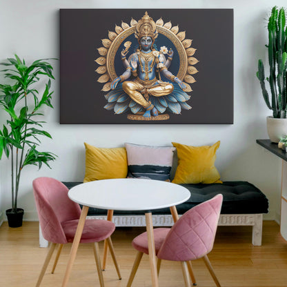 Lord Vishnu Canvas wall painting