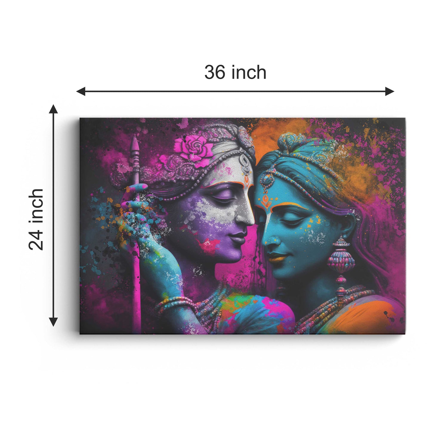 Lord Radha Krishna Canvas wall painting