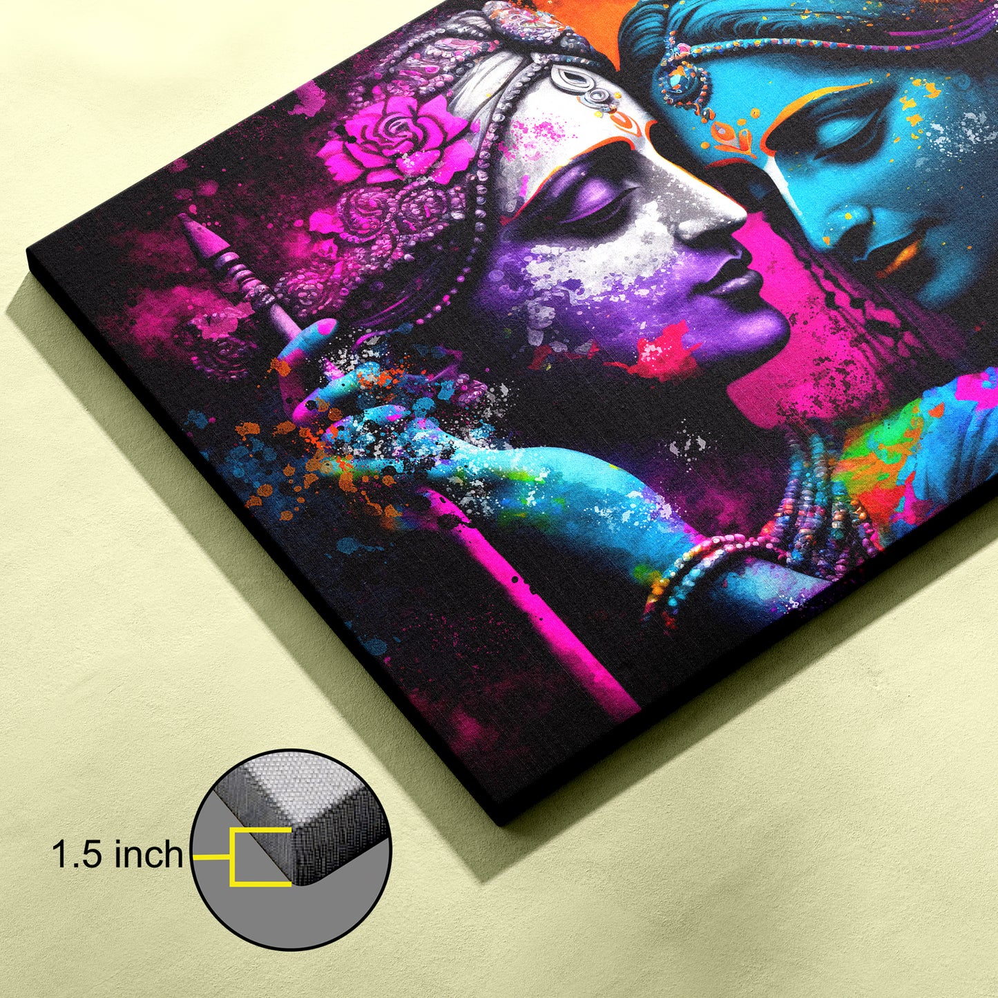 Lord Radha Krishna Canvas wall painting