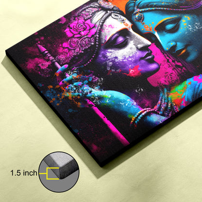 Lord Radha Krishna Canvas wall painting