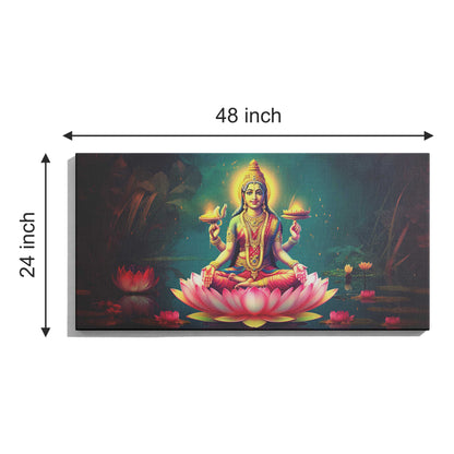Lord maa laxmi Canvas wall painting