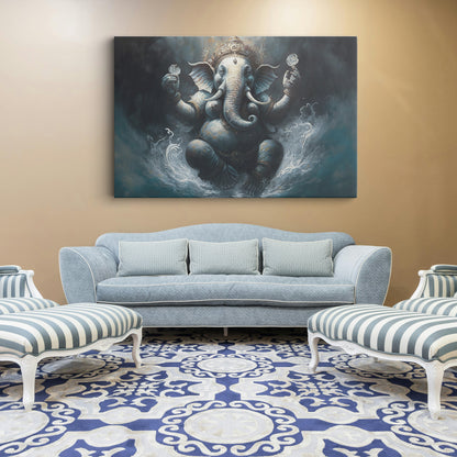 Lord Ganesh Canvas wall painting