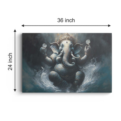 Lord Ganesh Canvas wall painting