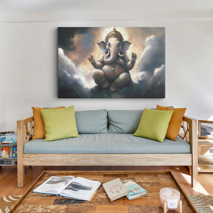 Lord Ganesh Canvas wall painting