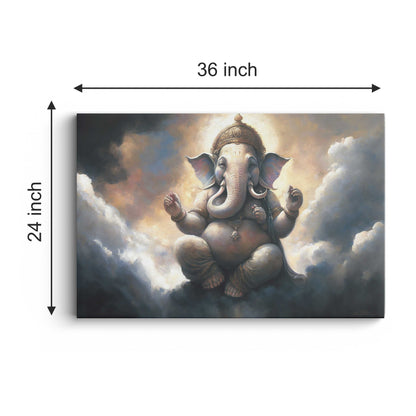 Lord Ganesh Canvas wall painting