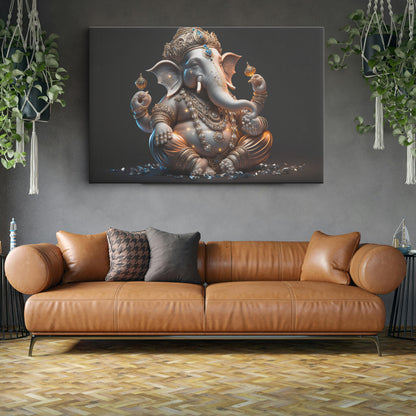 Lord Ganesh Canvas wall painting