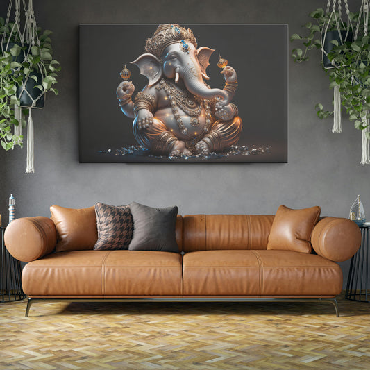Lord Ganesh Canvas wall painting