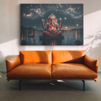 Lord Ganesh Canvas wall painting