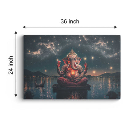 Lord Ganesh Canvas wall painting