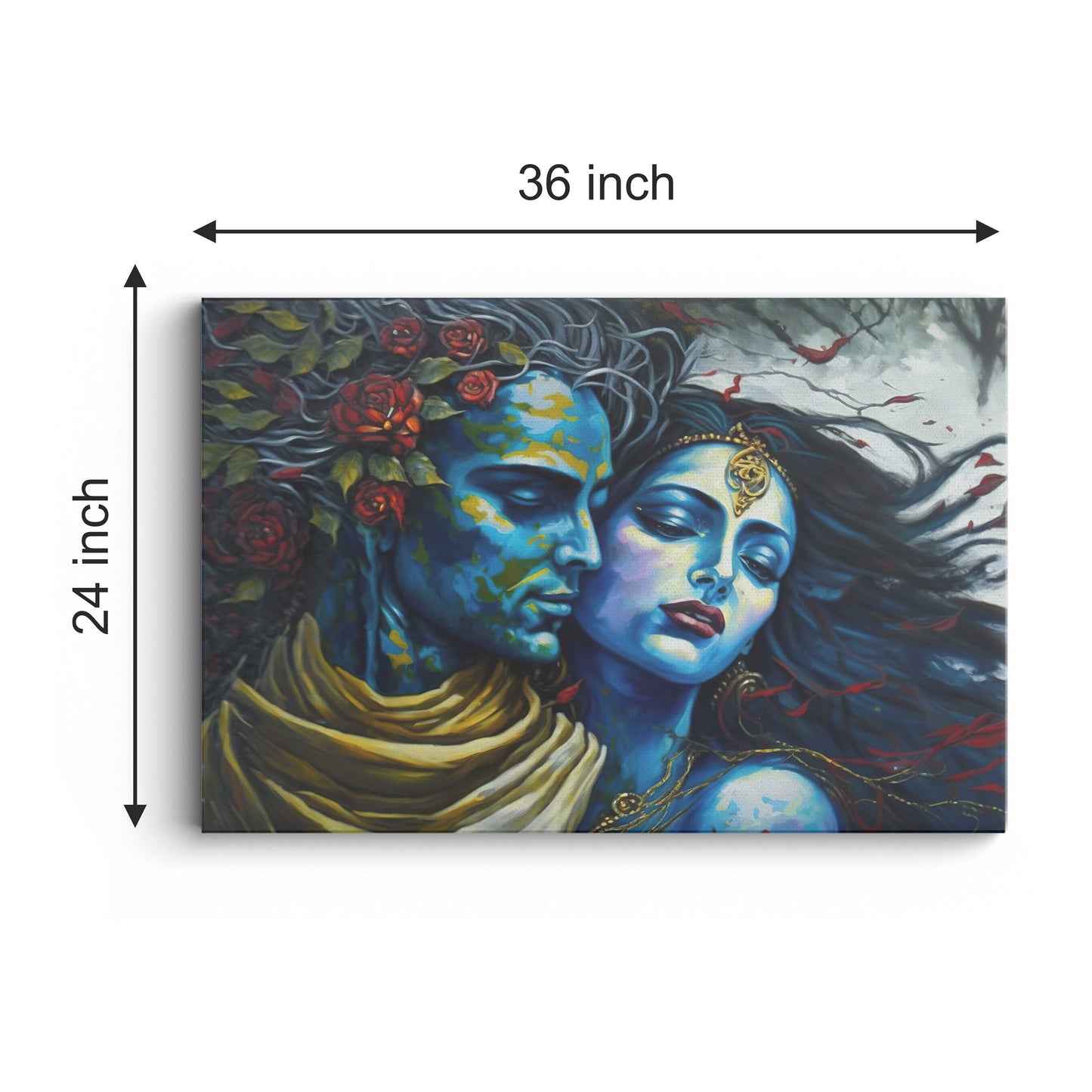 Lord Radha Krishna Canvas wall painting