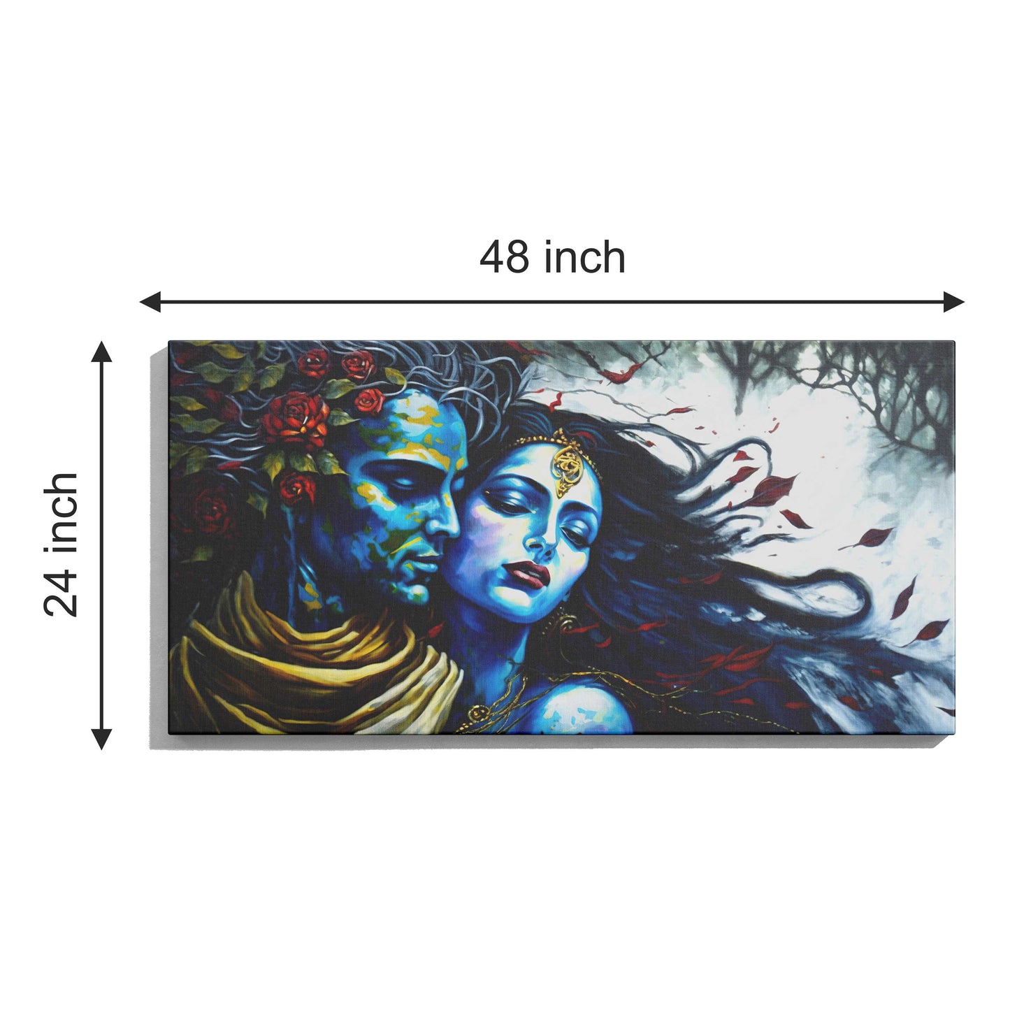 Lord Radha Krishna Canvas wall painting