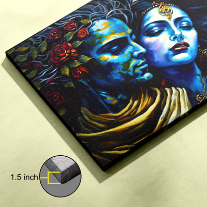 Lord Radha Krishna Canvas wall painting