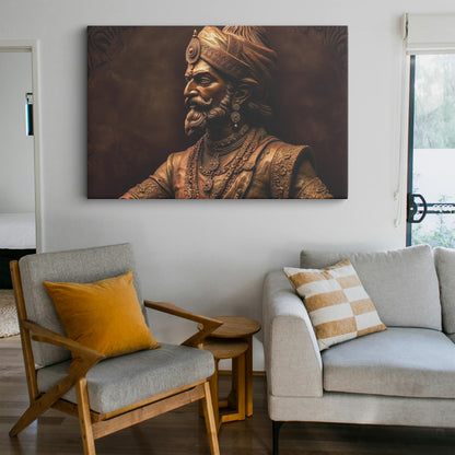 Chhatrapati Shivaji Canvas wall painting