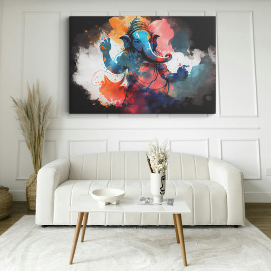 Lord Ganesh Canvas wall painting