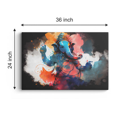 Lord Ganesh Canvas wall painting