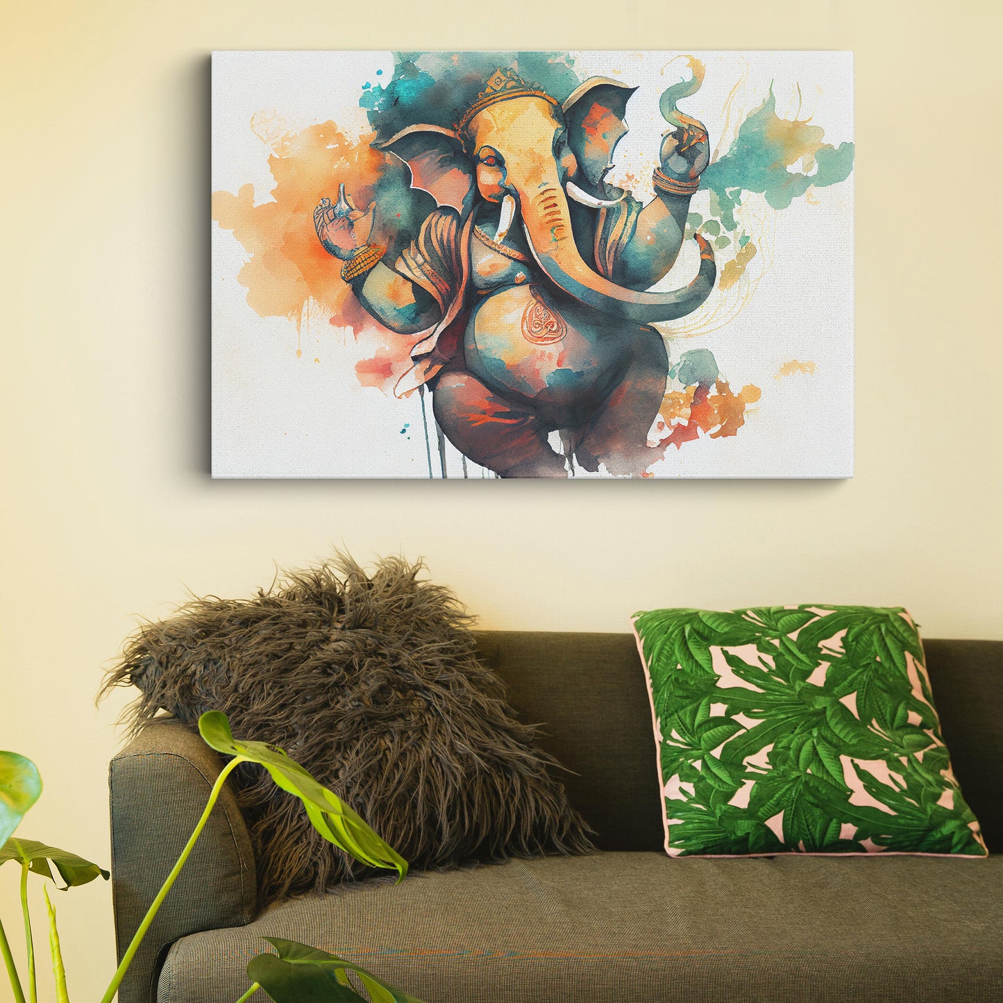Lord Ganesh Canvas wall painting