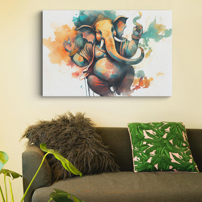 Lord Ganesh Canvas wall painting
