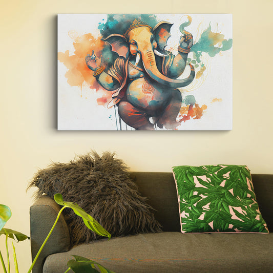 Lord Ganesh Canvas wall painting