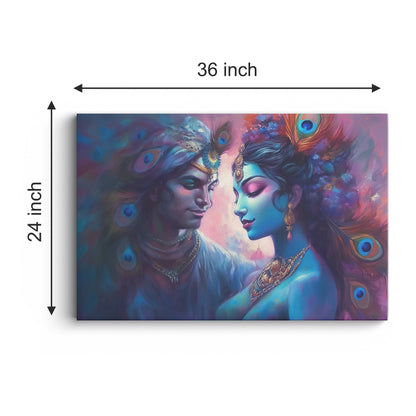 Lord Radha Krishna Canvas wall painting