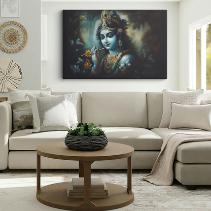 Lord Krishna Canvas wall painting