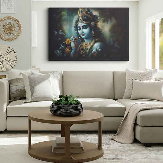Lord Krishna Canvas wall painting