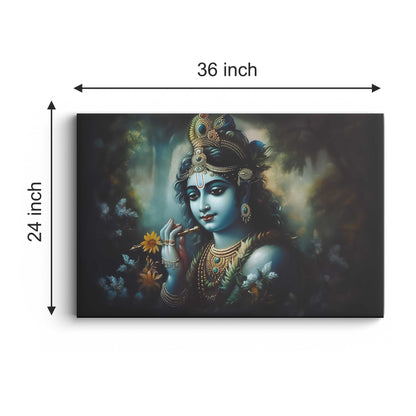Lord Krishna Canvas wall painting