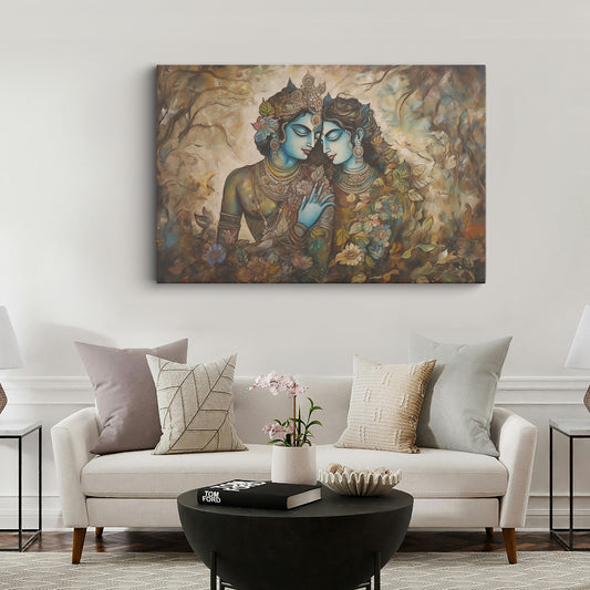 Lord Radha Krishna Canvas wall painting