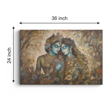 Lord Radha Krishna Canvas wall painting
