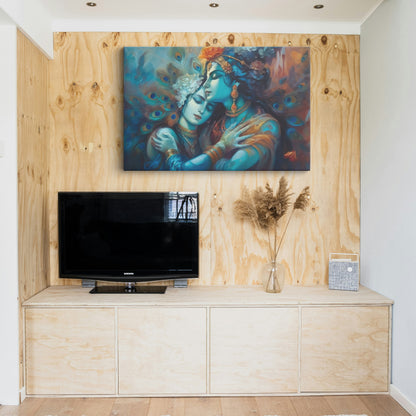 Lord Radha Krishna Canvas wall painting