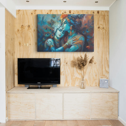 Lord Radha Krishna Canvas wall painting