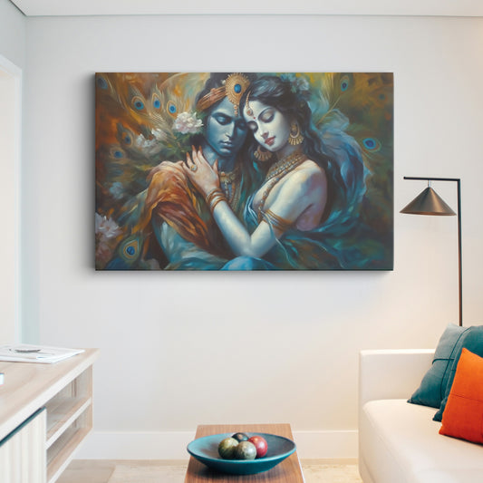 Lord Radha Krishna Canvas wall painting