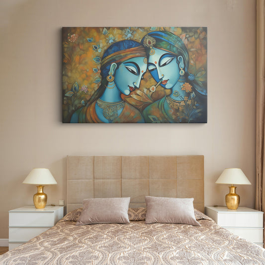 Lord Radha Krishna Canvas wall painting