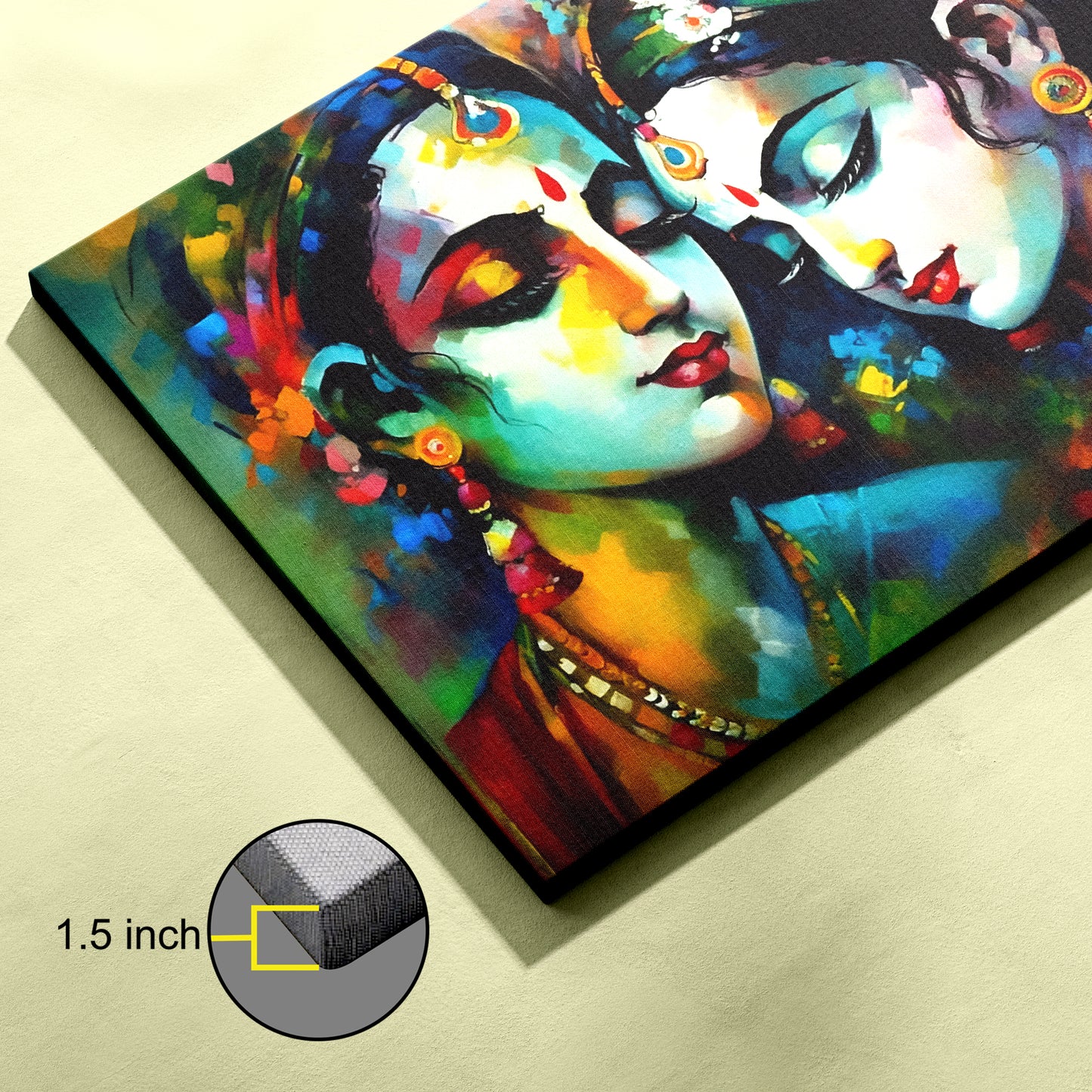 Lord Radha Krishna Canvas wall painting