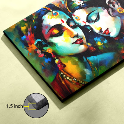 Lord Radha Krishna Canvas wall painting