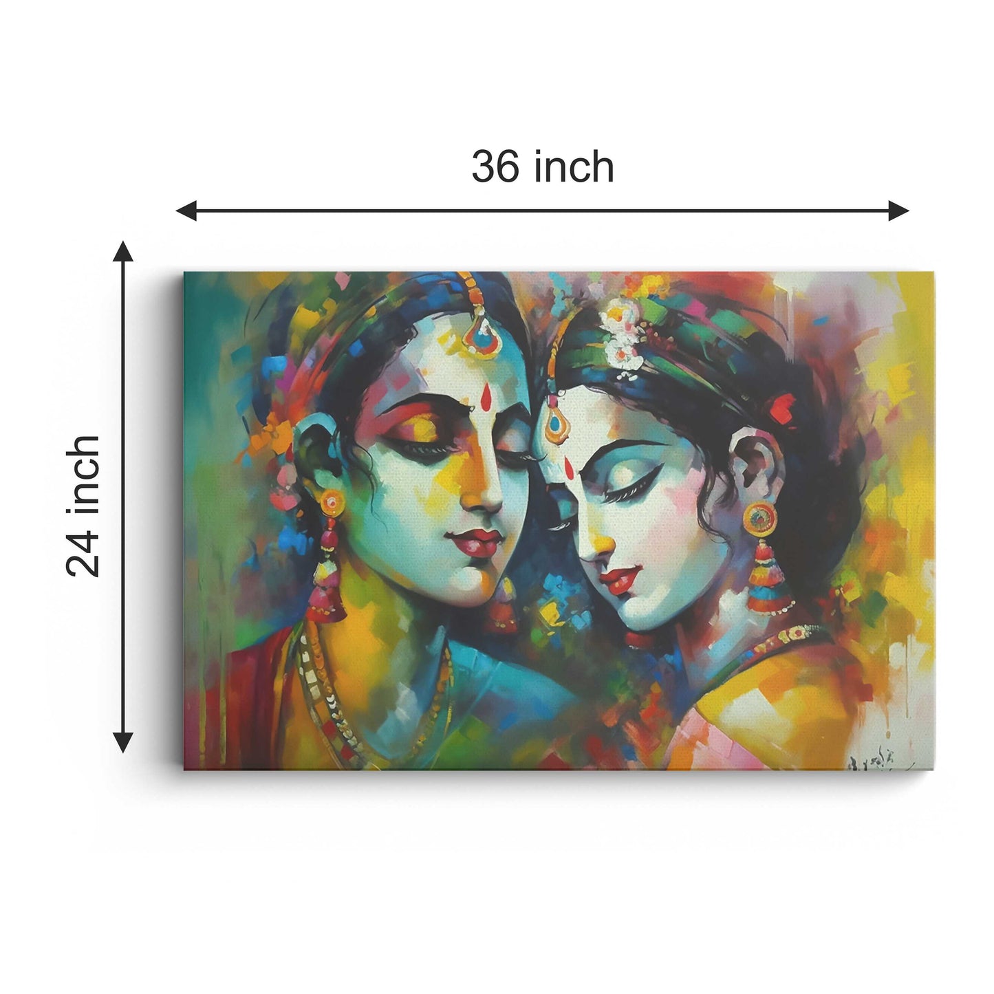 Lord Radha Krishna Canvas wall painting